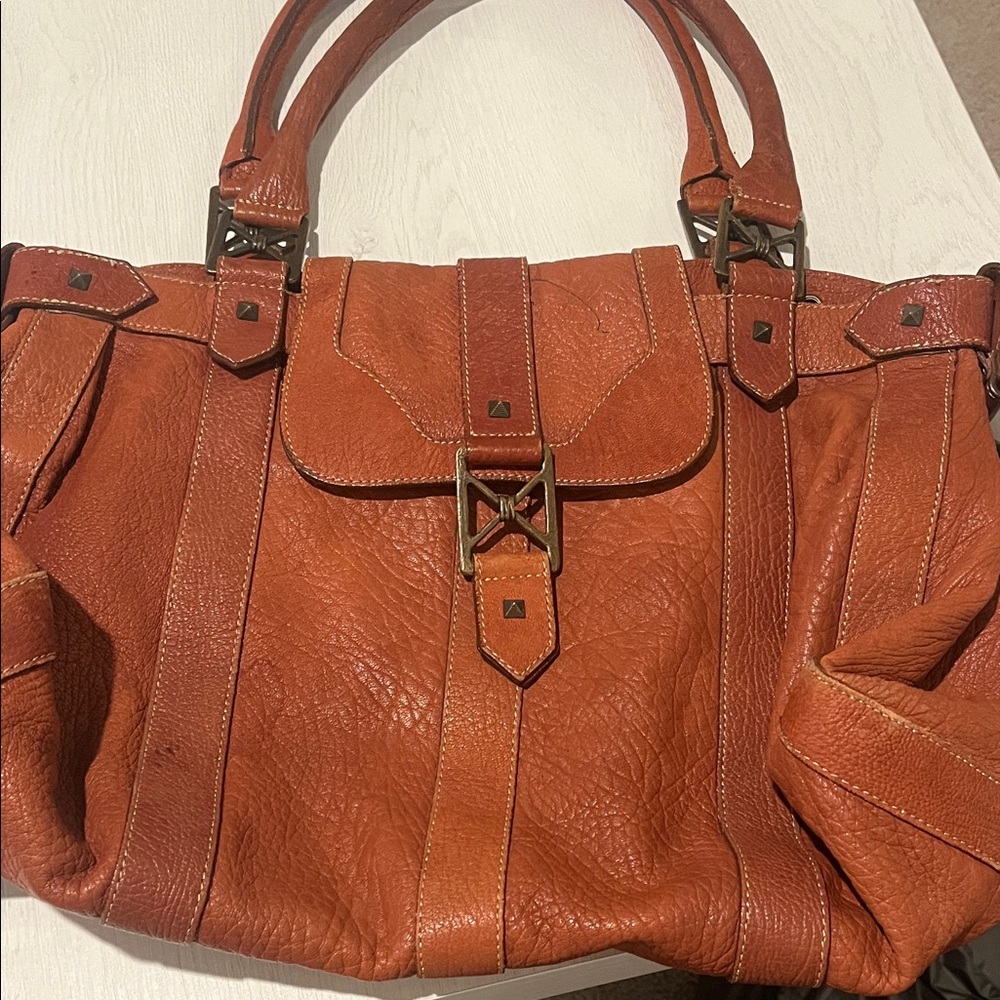 Christian Louboutin Orange Leather Satchel